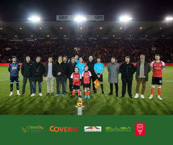 Managing Director Jack Lavington and Marketing & New Business Development Director David Chamberlain at Sincil Bank Stadium with key partners and customers, including BioteCH4, Coveris, Freshlinc